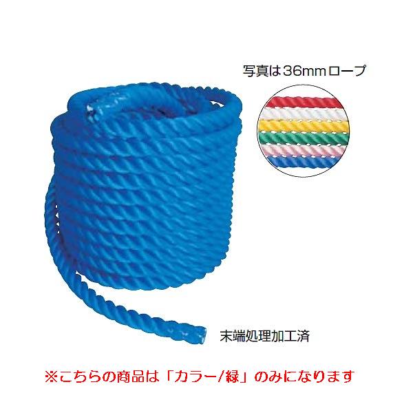 綱引ロープ エバニュー EKA422 カラー綱引ロープ36mm(緑) (ENW)