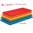 カラー体操マット エバニュー EKM018 エコ・カラーコンビマットすべり止付(枚)(オレンジ) (ENW)