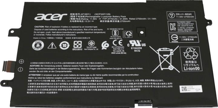 商品情報 商品名: 純正 Acer バッテリー 商品概要: スペック: 公称電圧 11.55V 公称容量 2770 mAh/ 31.9 Wh 型番: AP18D7J 保証期間: 当店より1年間動作保証 対応機種一覧: Acer Swift 7 SF714-52T-A76Y 対応純正型番: AP18D7J商品情報 商品名: 純正 Acer バッテリー 商品概要: スペック: 公称電圧 11.55V 公称容量 2770 mAh/ 31.9 Wh 型番: AP18D7J 保証期間: 当店より1年間動作保証 対応機種一覧: Acer Swift 7 SF714-52T-A76Y 対応純正型番: AP18D7J