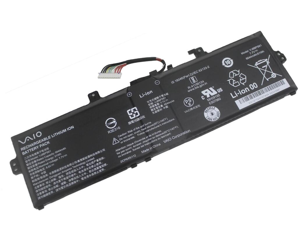 純正 VAIO バイオ S13 VJS135 F14 F16 シリーズ バッテリーパック VJ8BPS61 7.7V 51Wh