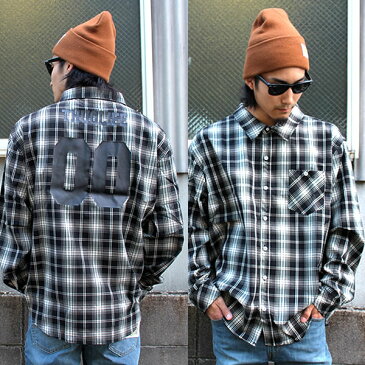THUGLIFE / サグライフ 長袖シャツ ナンバリング L/S チェックシャツ ブラック グレー ホワイト 黒 灰 白 メンズ ファッション あす楽 即日発送 厚手 アメカジ ストリート ルード スケート STREET 大きいサイズ トップス 春 秋 冬 HIPHOP ヒップホップ B系 ギャングスタ