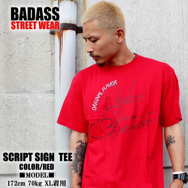 BADASS Script Sine バダス 半袖 Tシャツ 