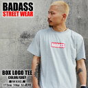 BADASS BOX LOGO バダス Tシャツ グレー 