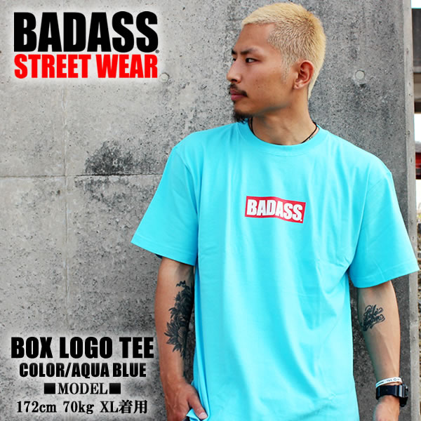 楽天FiELDLINEBADASS BOX LOGO バダス Tシャツ アクアブルー 青 水色 メンズ レディース ファッション ストリート B系 スケート BADASS STREET WEAR オシャレ ダンス 衣装 キッズ 大きいサイズ トップス 服 スポーツ アウトドア SKATE SPORTS ロゴ 春 夏 ヒップホップ HIPHOP