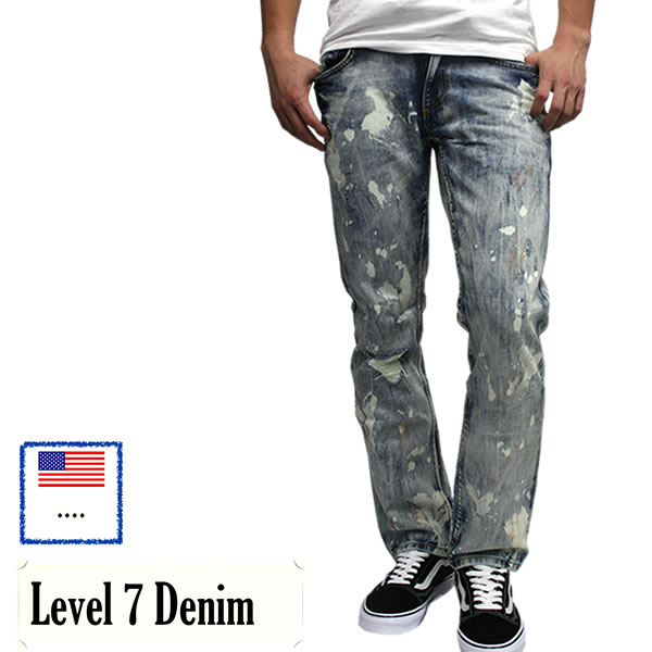 Lebel7 レベルセブン デニムパンツ 1630BLEACHY KEEN DENIM LV135898 ストレッチデニム 細デニム スリムデニム れべる エルエー メンズ ファッション あす楽 アメカジ ストリート ルード スケート