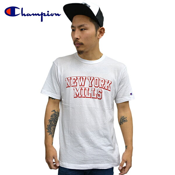 Rakuten - Champion/チャンピオン 半袖Tシャツ ヘンリーネックTシャツ キャンパスグラフィック コットンTシャツ ホワイトメンズファッション トップス インナー 無地【春夏新作】 あす楽