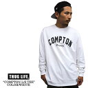 THUGLIFE / サグライフ 長袖Tシャツ COMPTON アーチロゴ ホワイトギャングスタブランド HIPHOP コラボレーションアイテム 話題 メンズ長袖Tシャツ メンズ ファッション あす楽 アメカジ ストリート ルード スケート