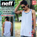 neff ネフ タンクトップ KIRK TANK 16P32001 灰 グレー 大きいサイズ カラフル カモ 迷彩 ノースリーブ 袖なし ロゴ シンプル サーフ ストリート系 メンズファッション スノボ スケボー サーフィン ウェア 夏 あす楽