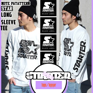 STARTER BLACK LABEL スターター ブラックレーベル STAR 長袖Tシャツ ロンT ロングスリーブ カットソー ホワイト 白 トップス 春 夏 秋 冬 メンズ レディース ファッション スポーツ ストリート スケート スケーター アメカジ ロゴ プリント あす楽