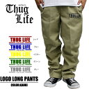 THUGLIFE サグライフ ロングパンツ THUG ANGULAR SHAPE PANTS / カーキ ギャングスタブランド HIPHOP コラボレーションアイテム 話題 ロングパンツ ブラック メンズ ファッション あす楽 アメカジ ストリート ルード スケート