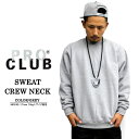 PROCLUB 【プロクラブ】 スウェット トレーナー グレー『裏起毛』『ヘビーウェイト』 厚手 メンズ ファッション 定番 トップス 秋冬 大きいサイズ ヘヴィーウェイト クルーネック 暖かい ストリート ヒップホップ 部屋着 普段着 【あす楽】 【即納】