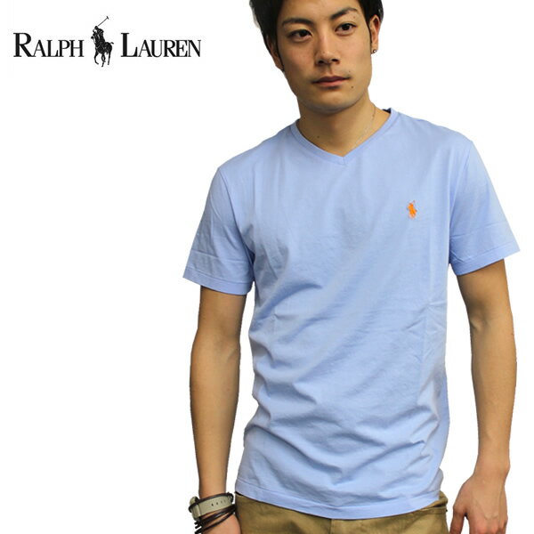 POLO RALPH LAUREN ポロ ラルフ ローレン Vネックティー ブルー 710538134006半袖Tシャツ Vネック コットン 上質 着心地 アメリカ トラディショナル ラルフローレン ポロラルフ ラルフ