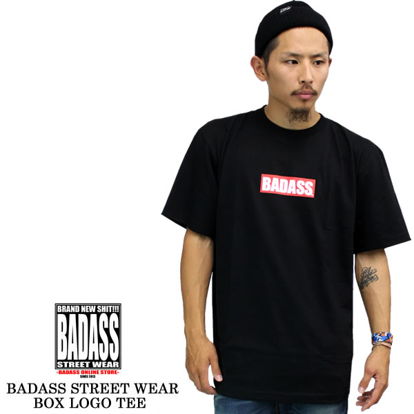 BADASS BOX LOGO バダス Tシャツ ブラック.新作.人気.限定.ストリート.スケート.コラボ.ダブルネーム BADASS STREET WEAR オシャレ ダンス チーム カラー メンズ レディース キッズ