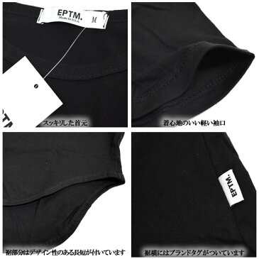 EPTM エピトミ 半袖Tシャツ ロング丈 無地 ラウンド型 メンズ ブラック レディース　ファッション　大きいサイズ　白　ロング丈　夏物　春物