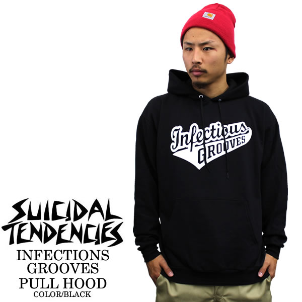 SUICIDAL TENDENCIES スイサイダルテンデンシーズ INFECTION GROOVES HOODIE / プルパーカーメンズファッション トップス アウター大 小 プルオーバー パーカ 秋冬 メンズ 冬物 秋物 裏起毛 スウェットプリント 無地 フード