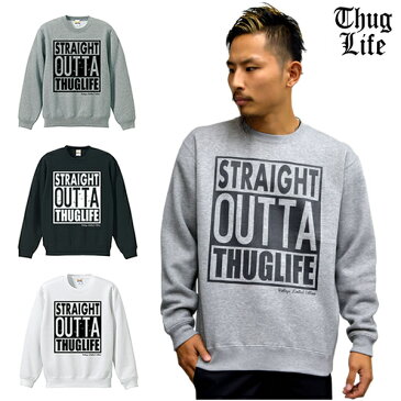 待望の再入荷！！THUGLIFE サグライフ トレーナー OUTTA ボックスロゴ クルーネック 3カラーメンズファッション トップス アウター大 小 クルーネック 秋冬 メンズ 冬物 秋物 裏起毛 スウェットプリント 無地 部屋着 普段着 あす楽