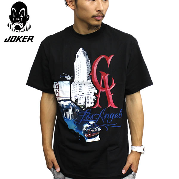 JOKERBRAND ジョーカーブランド USA 直輸入 半袖Tシャツ CALIFORNIA TEE 黒 西海岸 タトゥー アート ゲトー HIPHOP ギャング アウトロー サグ THUG ミスターカートゥーン メンズ ファッション あす楽 アメカジ ストリート ルード スケート