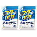 送料無料 メール便 フクピカ洗車&ツヤ出し 12枚入りx2個 拭くだけ!洗車&WAX SOFT99 12枚入り 代金引換不可