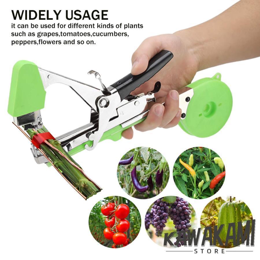 ガーデンテープツール、 園芸用誘引結束機 野菜誘引 幅調整可能 園芸用 農業テープ 野菜果樹家庭菜園 ..