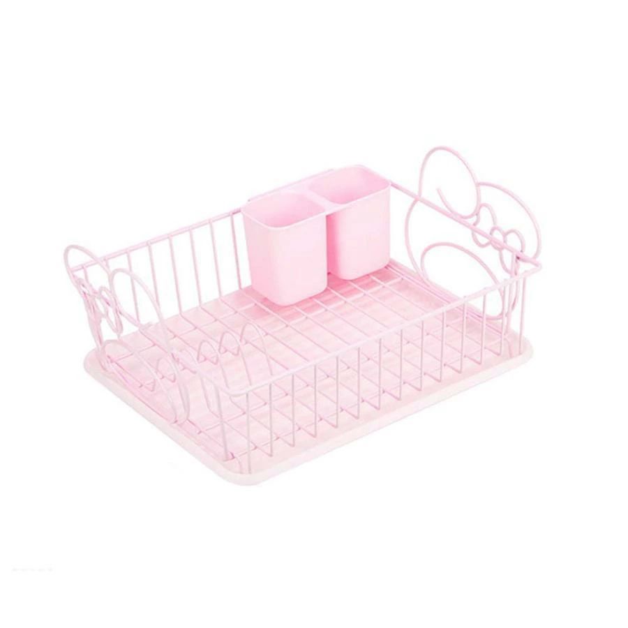 水切りラック キッチンエキストラ排出するためのドリップトレイとカトラリーホルダー付き食器水切りラ..