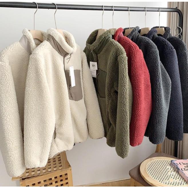 ボア アウター リバーシブル レディース ブルゾン フリース ビッグシルエット オーバーサイズ シンプル..