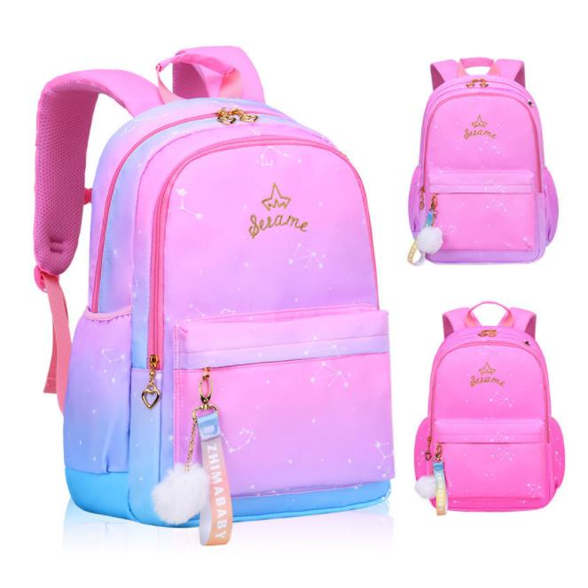 リュック 女の子 小学生 大容量　リュックサック レディース かばん リボン グラデーション カラー パ..