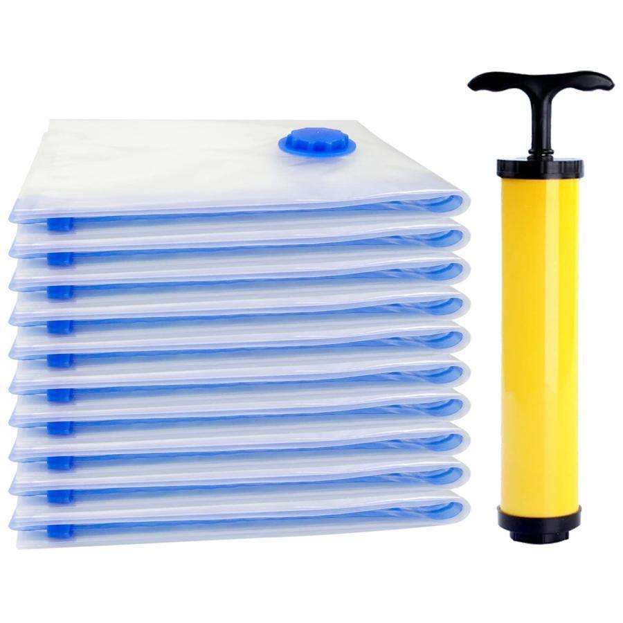 衣類圧縮袋 引越し用真空圧縮袋 布団収納袋 自動ロック式バルブ 旅行 出張 あっしゅく袋 スライダー付..