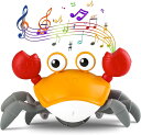 カニ おもちゃ 子供向け 音楽 這う カニ シミュレーション自動的に障害物を回避する インタラクティブな学習と開発のおもちゃ LEDライト付き USB充電式|詳細画像