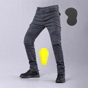 バイクパンツ デニムパンツ メンズ ロング バイク ライダーパンツ プロテクター装備 転倒防護 膝当て 耐久 耐衝撃 防風 防寒 ライダースジーンズ デニム オ...
