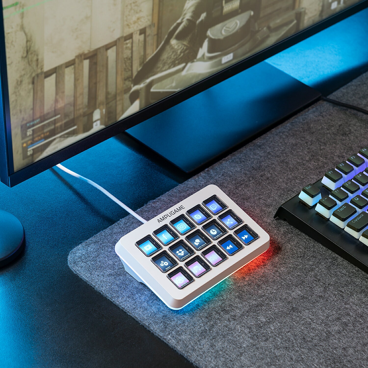 �ڸ����֥��ɡ�1ǯ�ݾڡۥ��ȥ꡼��ǥå� Stream Controller Stream Deck ���ȥ꡼�ॳ��ȥ����顼 �����ߥ󥰥����ܡ��� ���硼�ȥ��å� 15�������� Stream ����ǥХ��� ���硼�ȥ��åȥ�����Ͽ �ۥåȥ��� ���ץ굯ư ��������ǥå� FIFINE Ampligame D6