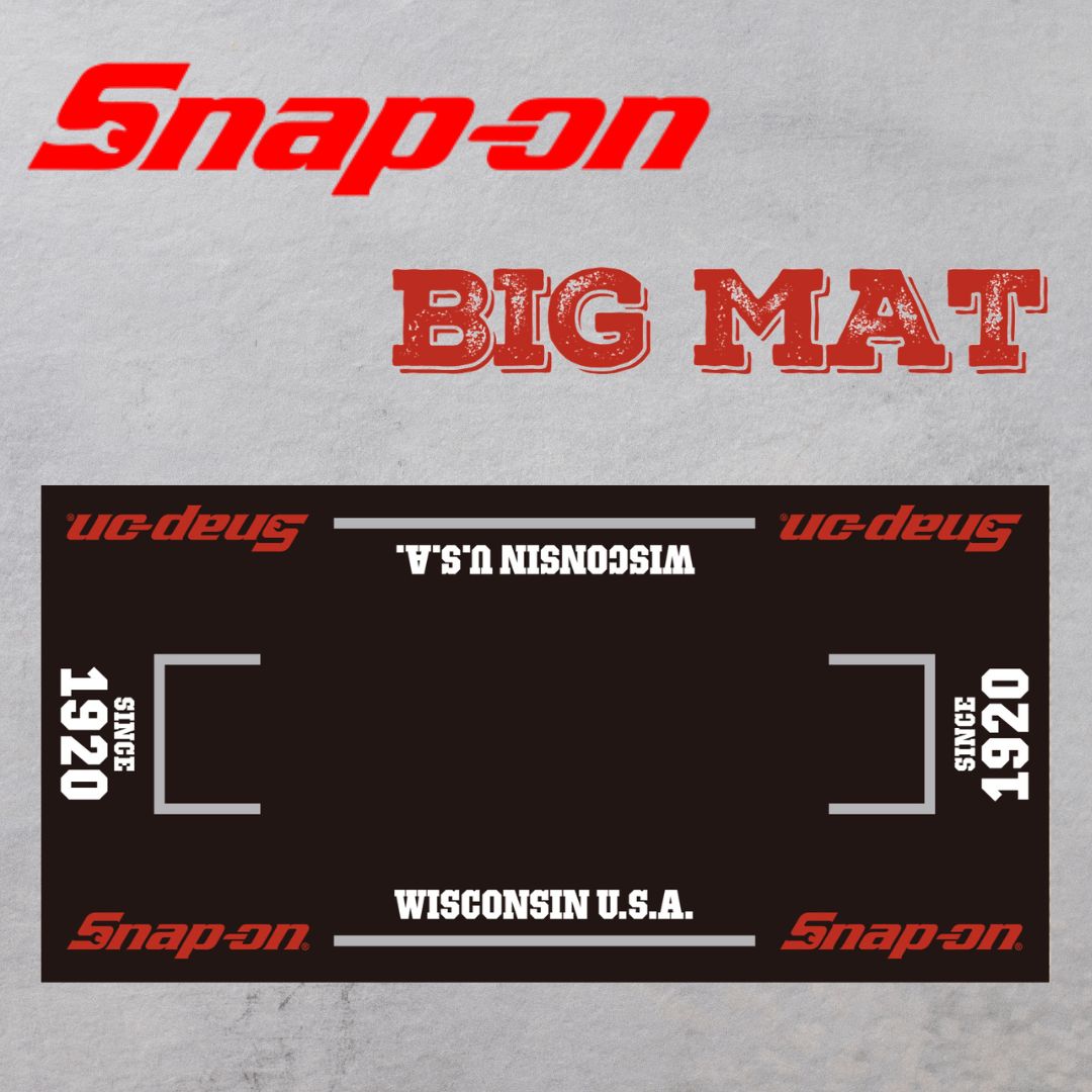 スナップオン ビッグマット JBW020BM BIG MAT バレンタイン バイク好きな彼に レーシング デザイン 超特大 室内 自転車 バイク 水洗いOK 数量限定 滑り止め付き ブラック 限定品 おしゃれマット 床保護 車庫用 インテリア ガレージ 大型 DIY 整備 メンテナンス 汚れ防止