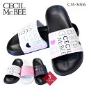 楽天ファイト☆≪即日発送≫セシルマクビー CECIL McBEE サンダル レディース【 CM-3006 】ブランド シャワーサンダルブランドロゴ総柄 ◆M・Lサイズ◆ 全3色[905022]