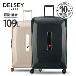 DELSEY デルセー スーツケース Lサイズ 大型 109L+10L 容量拡張 軽量 ハードスーツケース 重量チェッカー機能 AIR FRANCE PREMIUM 収納バック＆ハンガー付き 7泊以上 キャリーケース 荷物収納 長期旅行 出張