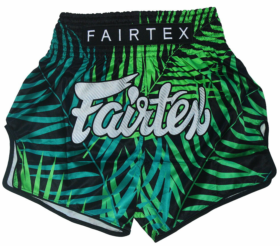 FAIRTEX フェアテックス ムエタイパンツ BS1945 トロピカル リーフ柄 タイ製 キックボクシング ショーツ グリーン メンズ レディース