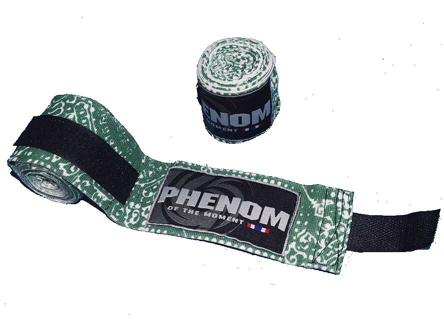 PHENOMフェノム(キッズ&女性対応)サクヤーン伸縮カラーバンテージ2.7M×幅5cm 白×グリーン