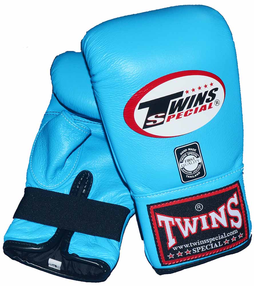 TWINS 本革製パンチンググローブ スカイブルー/ 親指カット メンズ レディース キッズ 子供用 練習用