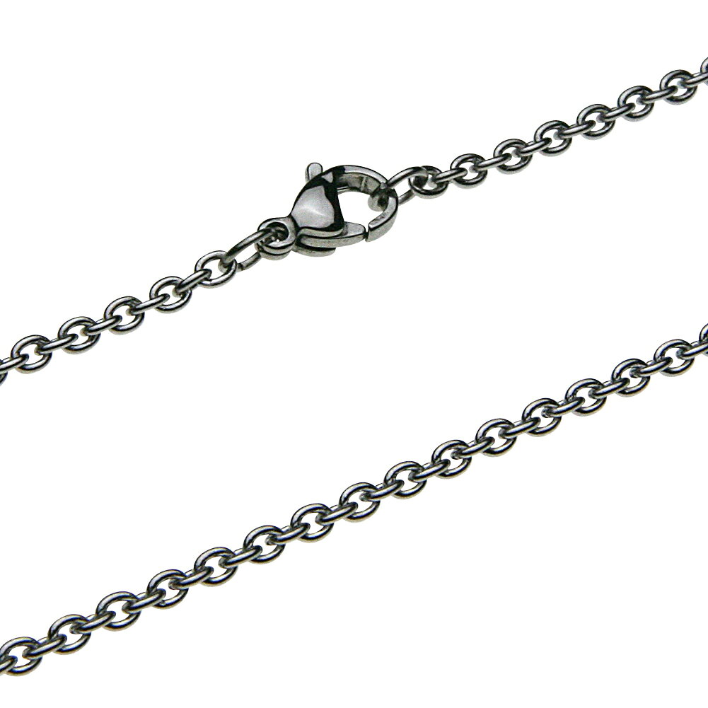 【cenote】ステンレス チェーン メンズ【c0501】2mm幅 あずき 小豆 シンプル ネックレス 送料無料