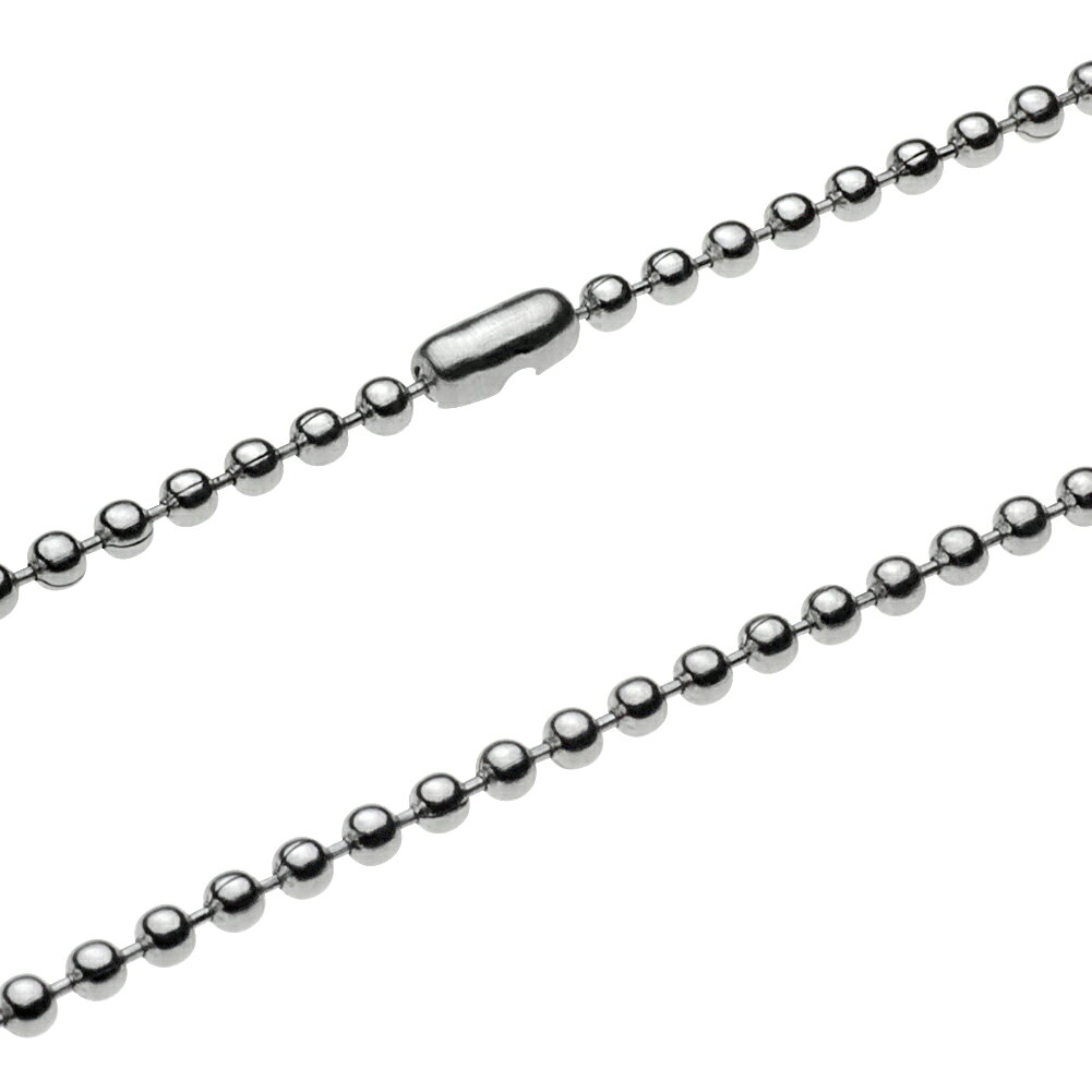 【cenote】ステンレス チェーン メンズ【z-c0509】2mm幅 ボールチェーン シンプル ネックレス 送料無料
