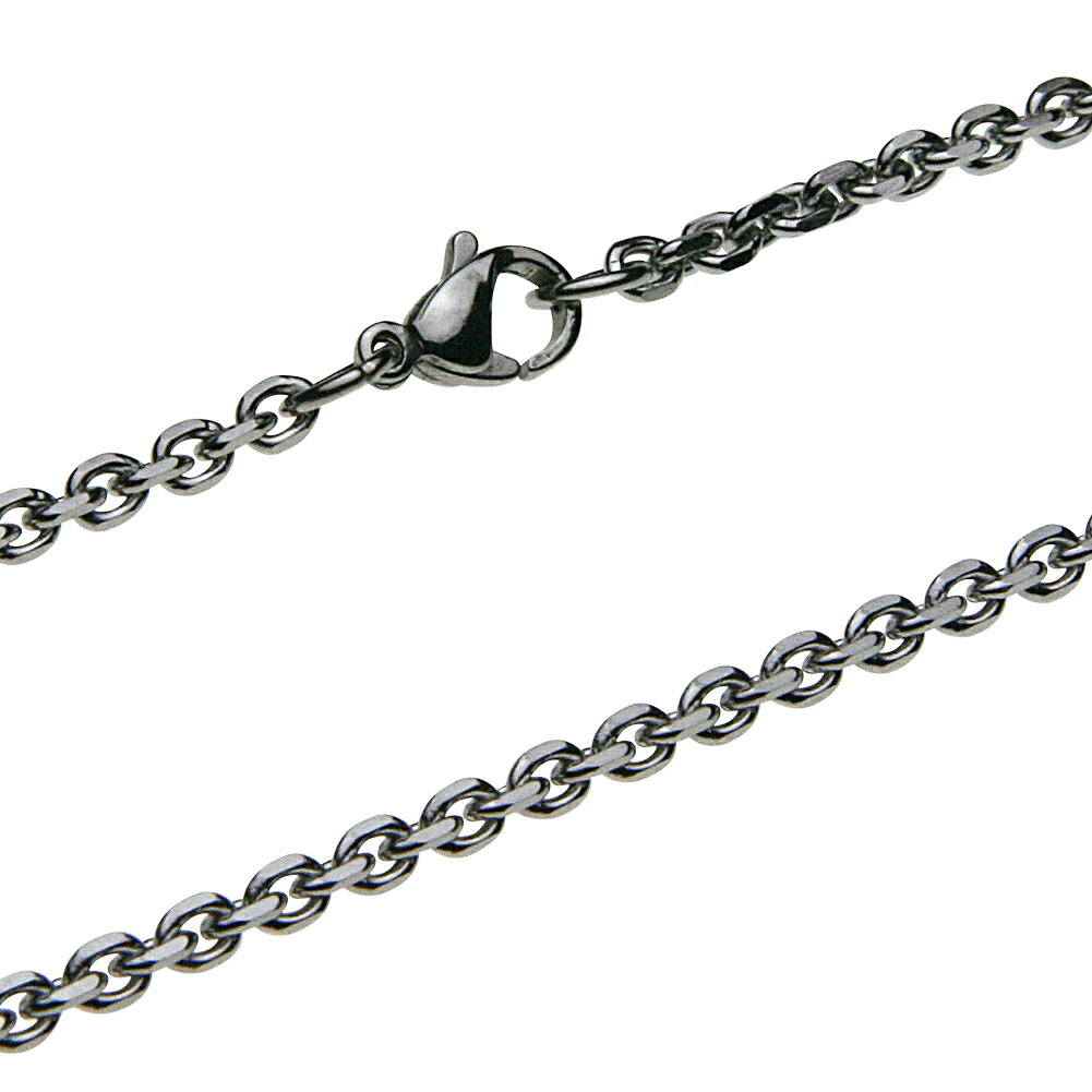【cenote】ステンレス チェーン メンズ【z-c0511】2mm幅 4面カット あずき 小豆 シ...