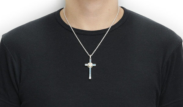 ターコイズ ブルーレジン 真鍮 ココペリ ナジャ クロス 十字架 シルバーアクセ シルバーペンダント ネックレス メンズアクセサリー 送料無料