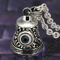 ベル 鐘 目玉 義眼 シルバー925 真鍮 シルバーアクセサリー シルバーペンダント ネックレス メンズアクセサリー 送料無料