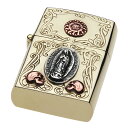 【FIGMART】ブラス オイルライター メンズ【z-s0017】マリア グアダルーペ スカル 真鍮 ライターケース ZIPPO ジッポ 送料無料
