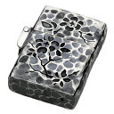 【FIGMART】シルバー925 オイルライター メンズ【z-s0061】梅の花 叩き加工 純銀 silver925 ライターケース ZIPPO ジッポ 送料無...