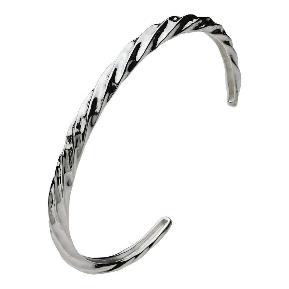 【FIGMART】 FIG-fb0204 ツイスト ロープ バングル シルバー925 シルバーアクセサリー 13センチ 純銀 925 ひねり ねじり 鏡面仕上げ プレーン シンプル ミニマル 重ね付け 細め アメカジ ストリート モード ロック サーフ ヴィンテージ 誕生日 記念日 プレゼント ギフト