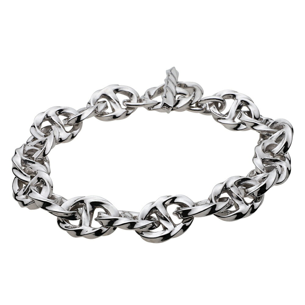 樂天商城 - 【FIGMART】 FIG-fb0205 スパイラル アンカー チェーン ブレスレット シルバー925 シルバーアクセサリー 純銀 925 マリン マリーナ チェーン Hチェーン 豚鼻 マンテル Tバー ツイスト 白仕上げ ボリューム アメカジ ストリート モード ヴィンテージ 誕生日 記念 ギフト