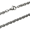ポイント10倍【FIGMART】ステンレス チェーン メンズ【z-c0528】幅3.6mm ルーズロープチェーン ネックレス 太め 送料無料
