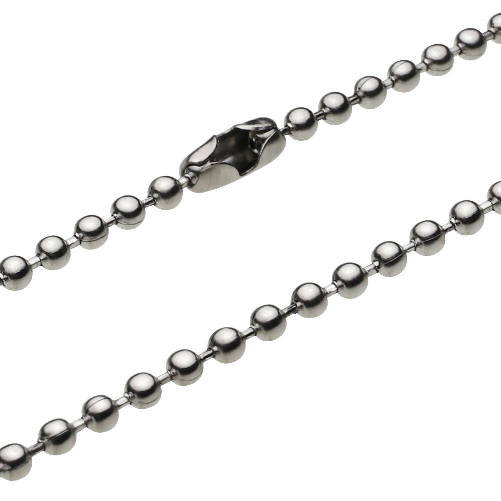 【FIGMART】ステンレス チェーン メンズ【c0563】幅3mm ボールチェーン ネックレス 太め 送料無料