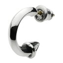 ポイント10倍【FIGMART】シルバー925 ピアス メンズ【fe0104】18金ポスト 鋲 スタッズ silver925 フープピアス 片耳 キャッチ付き ...
