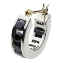 ポイント10倍【FIGMART】シルバー925 ピアス メンズ【z-fe0142】18金ポスト ジルコニア silver925 フープピアス 片耳 送料無料