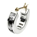ポイント10倍【FIGMART】シルバー925 ピアス メンズ【fe0143】18金ポスト ジルコニア silver925 フープピアス 片耳 送料無料